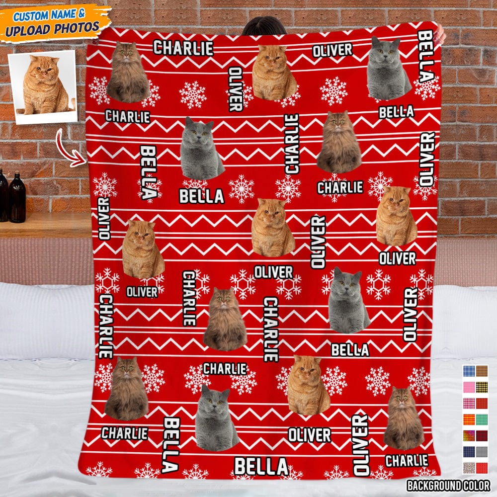 GeckoCustom Custom Photo Dog Cat Christmas Pattern Pet Blanket T286 HN590